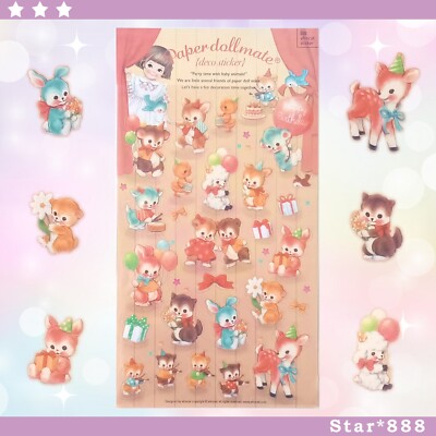 Süße Aufkleber Bogen Tier Party Time Koreanisch Scrapbooking Planer Geschenk