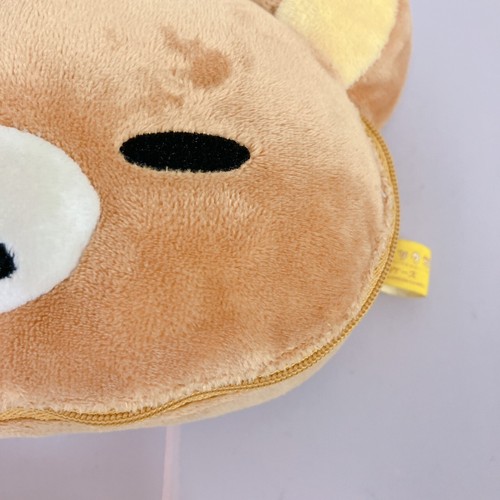 San-x Rilakkuma Face MD Pouch Braunbär Gesicht Schlafen Flauschig Punkte Plüsch Selten - Bild 23 von 24