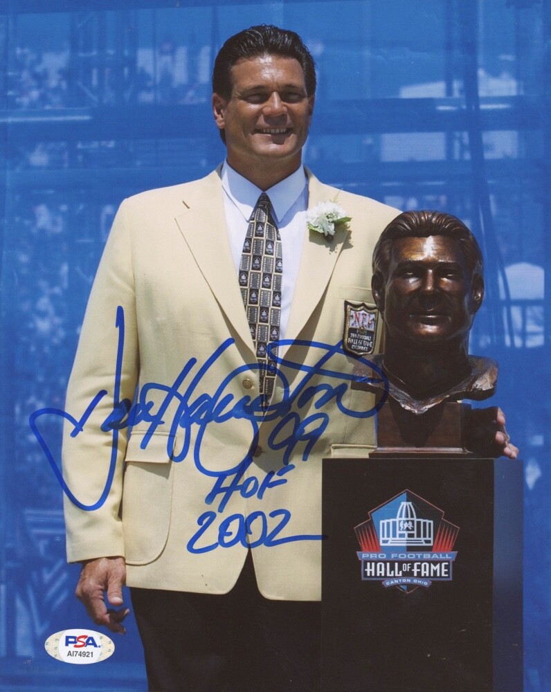 Dan Hampton Signed Bears 8x10 Photo Inscribed HOF 2002 PSA COA A2 