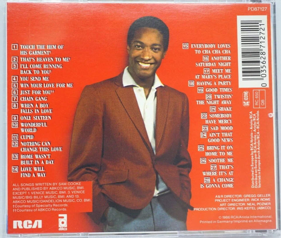 Sam Cooke : The Man And His Music CD Album (German Press 1986) - CUPID - HTF - Image 2 of 3
