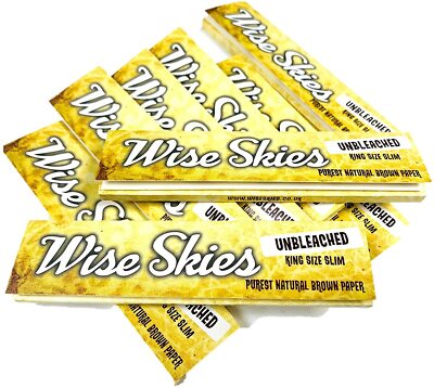 Wise Skies ungebleichte Blättchen King Size Slim Multi Kaufangebot/6er Pack
