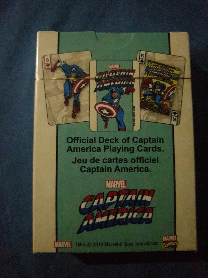 Marvel Playing Cards Captain America Man Vintage - Image 2 of 2