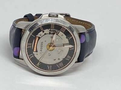 Fossil FS4870 Men\'s Blue Leather Analog Dial Quartz Genuine Wrist Watch UC55 Fossil FS4870 Men main image 2