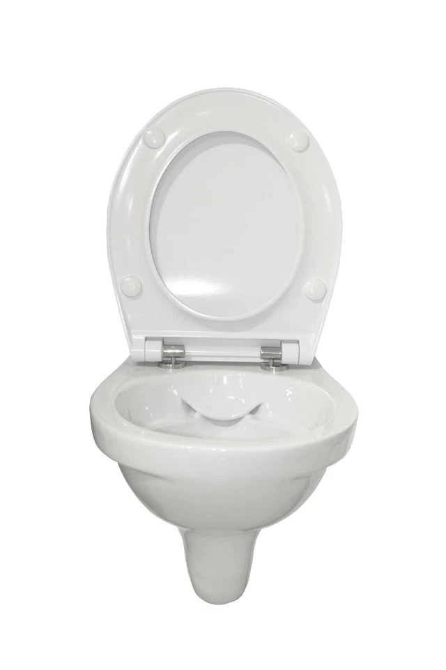 Wand Wc verkürzt 49cm SPÜLRANDLOS compact Beschichtung Sitz Soft-Close Deckel - Bild 4 von 4