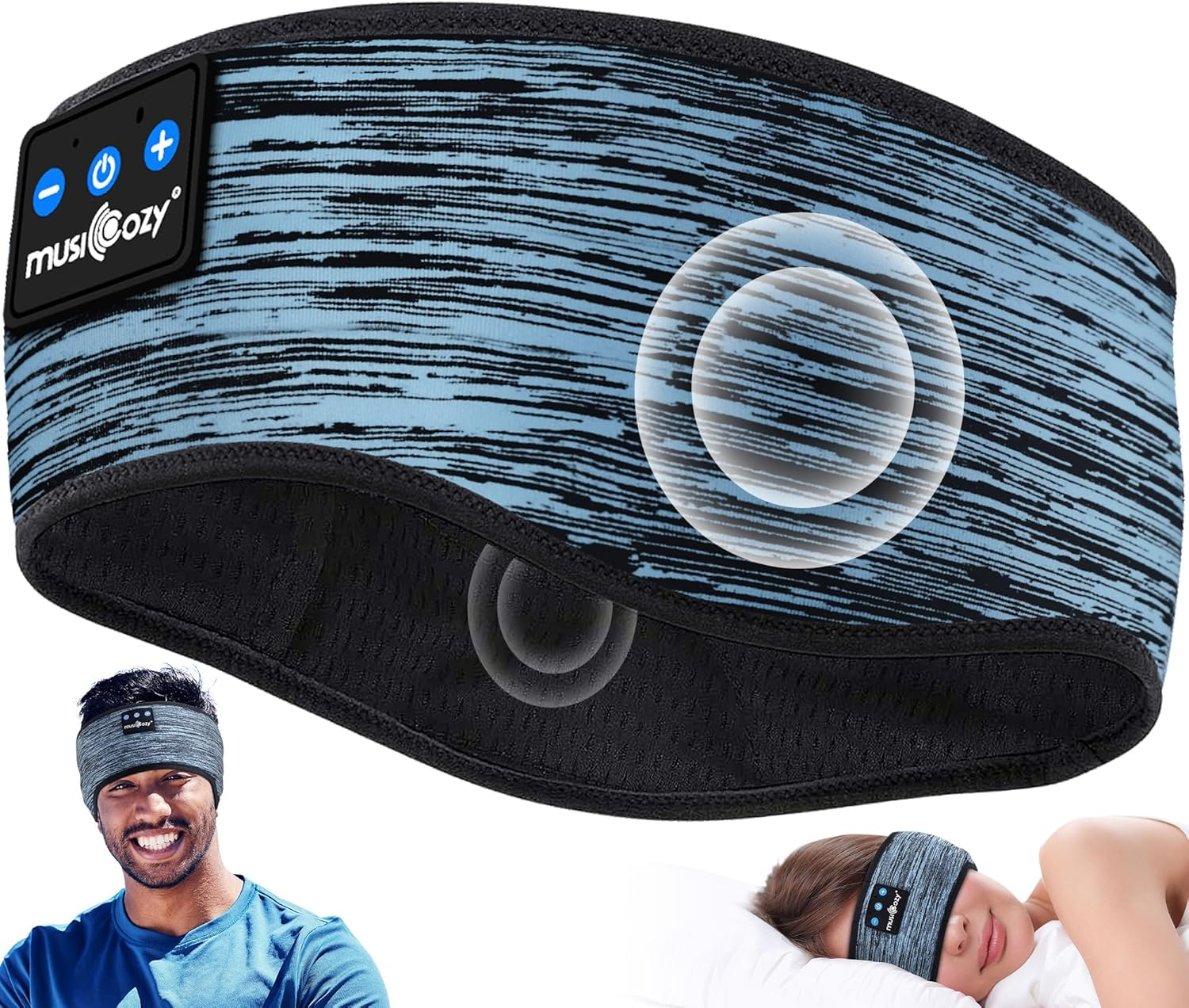 Sleep Headphones Bluetooth 5.2 Headband, Wireless Music Sleeping Mask Headphones