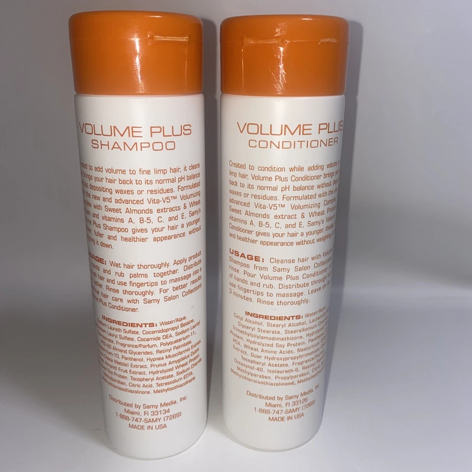 Samy Salon Collections Volume Plus Shampoo & Conditioner 8 Oz. Each - Image 2 of 3