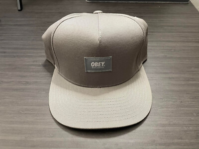 Obey Worldwide Hat Baseball Cap Logo Authentic Quality Dissent - Snapback Gray
