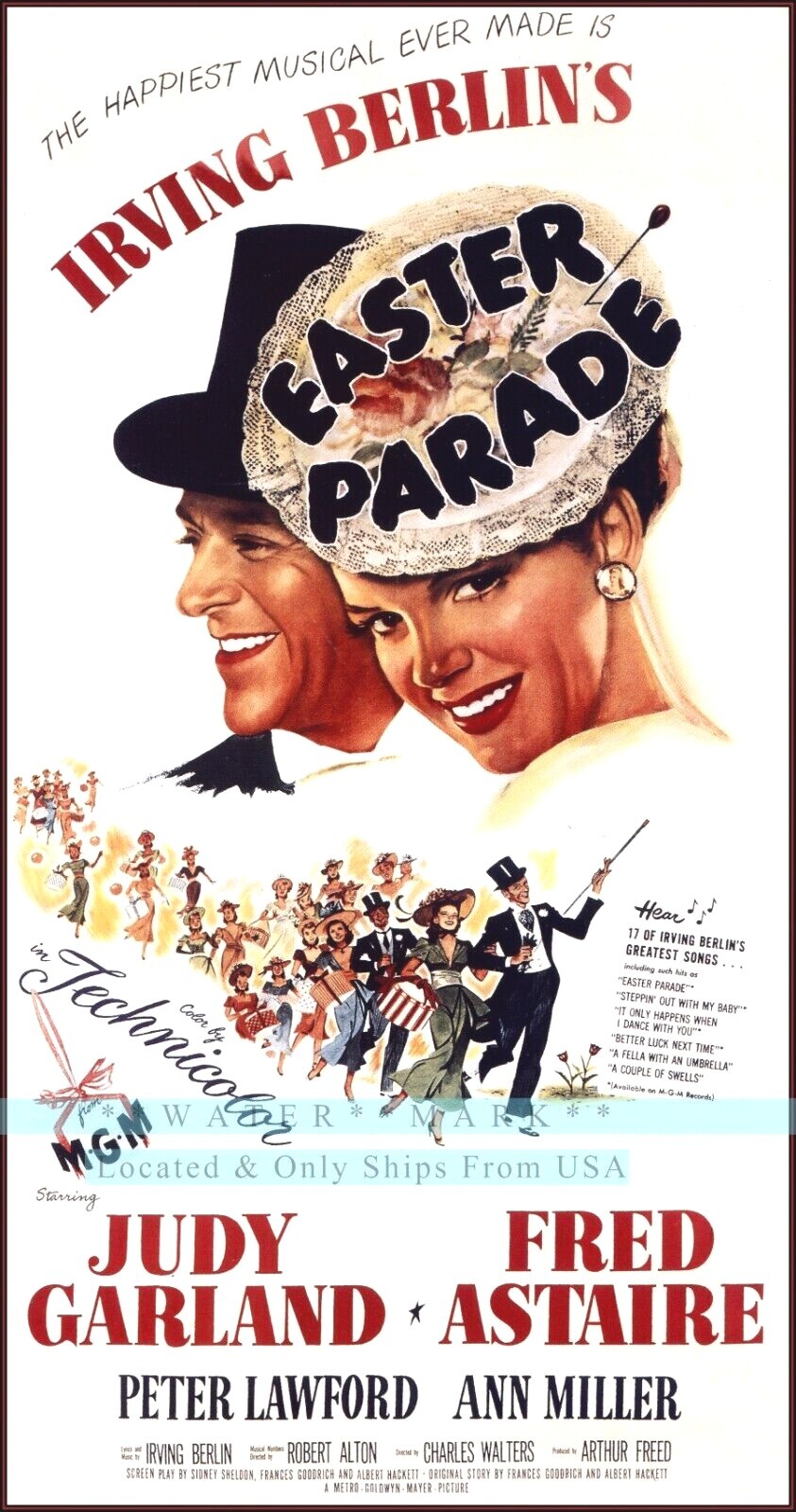Vintage 1945 Easter Parade Film Poster Retro Wall Art Decor