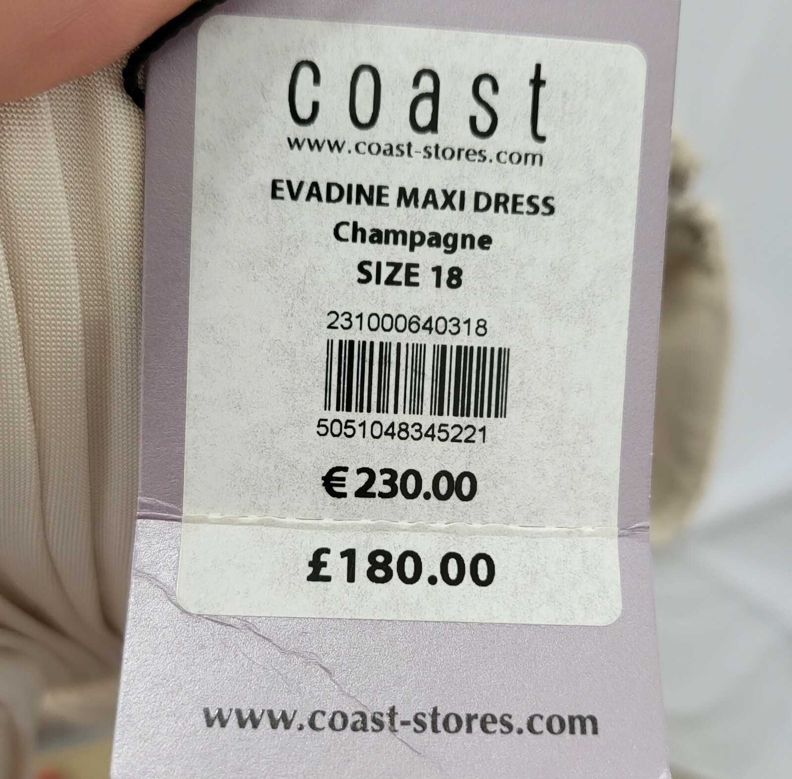 New Coast Evadine Maxi Dress Champagne 