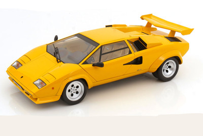 KK Scale 1985 Lamborghini Countach LP 5000S QV Yellow 1:12 Scale w/ Openings!