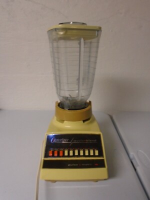 pulse Osterizer matic PITCHER Glass Black CHROME Shiny BLENDER Matic PULSE Osterizer VTG ヴィンテージブレンダー　動作品 10 キッチン家電