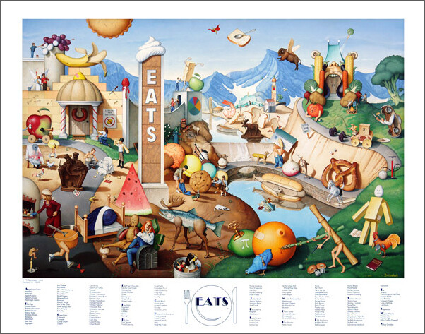 Proverbidioms EATS Food-Themed Art by T.E. Breitenbach 22x28