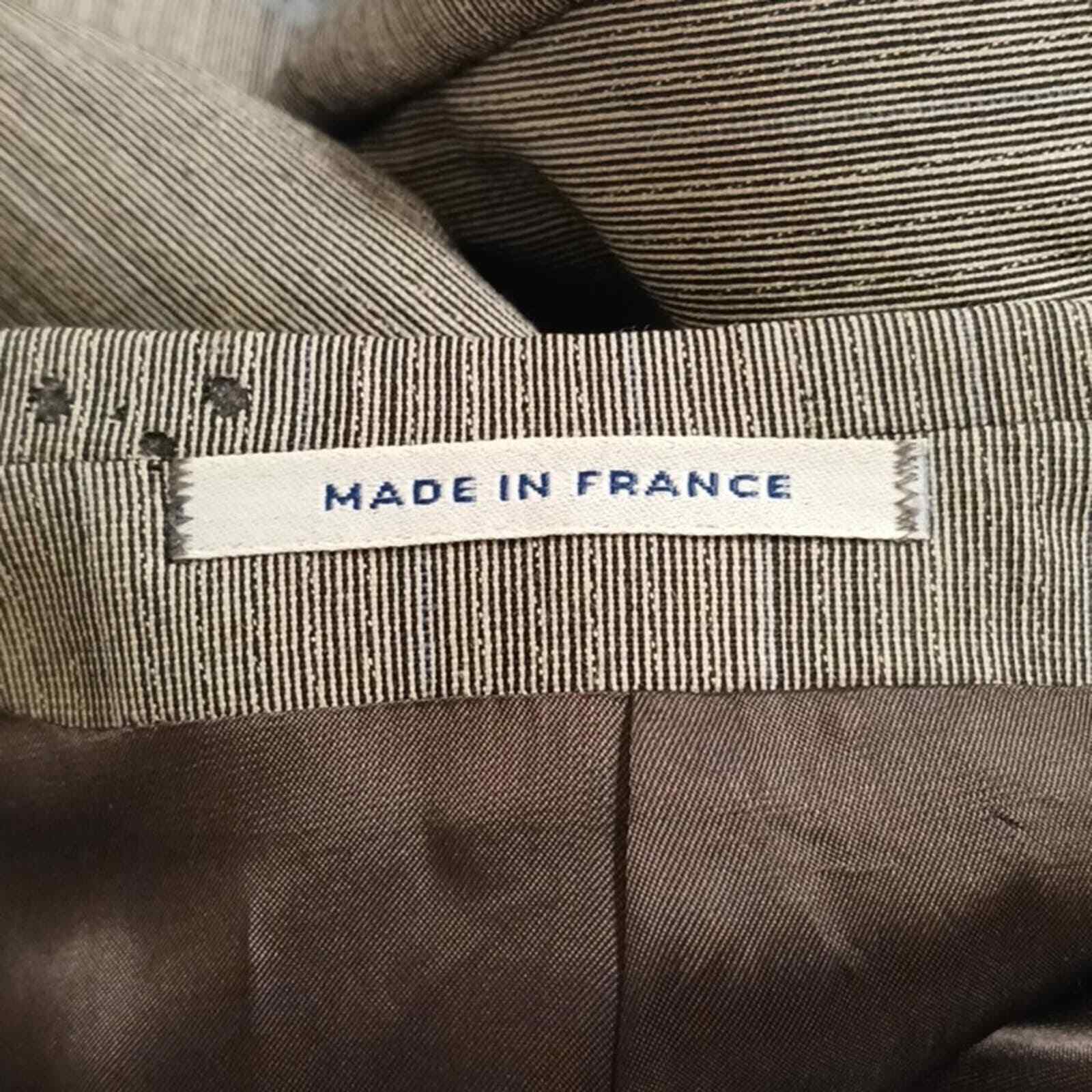 Giacca YVES SAINT LAURENT Taglia L Grigia Pura Lana Doppio Petto Lusso Francia