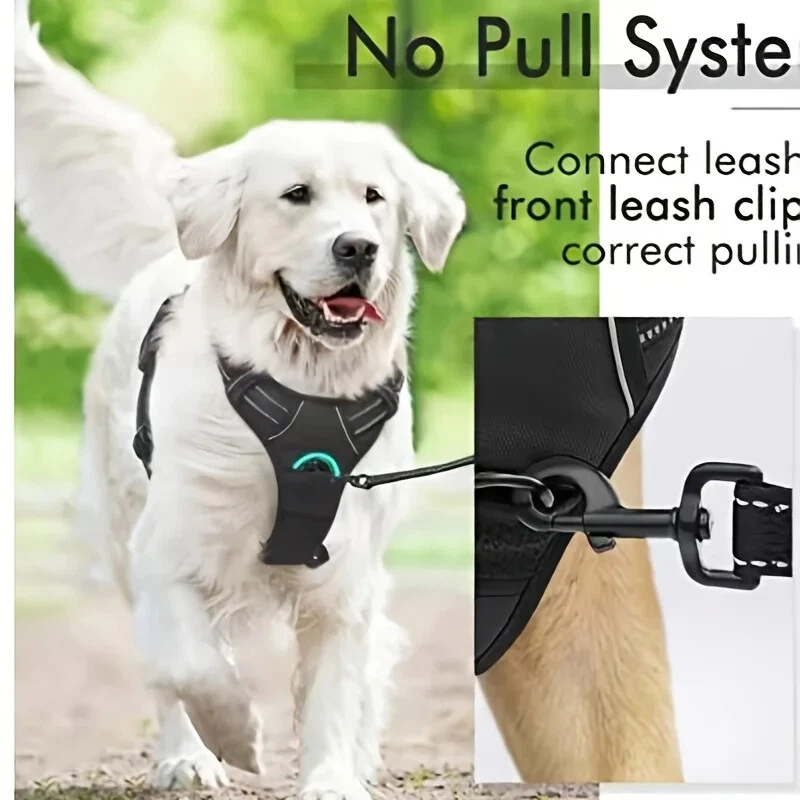 Dog Harness No-Pull with 2 Leash Clips Adjustable Pet Vest Reflective