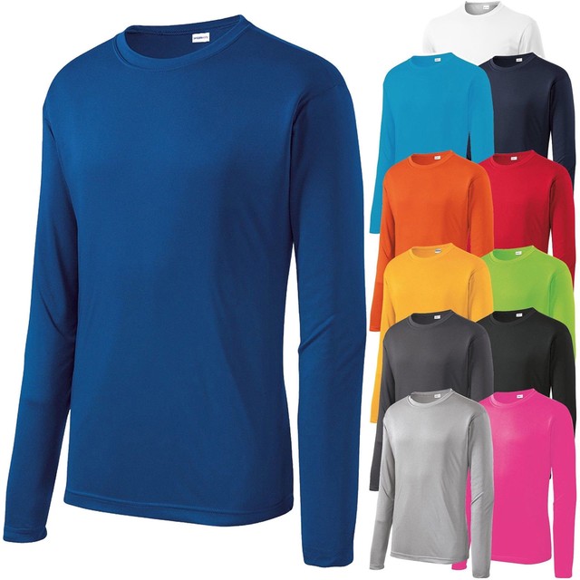 DRIEquip Ladies Long Sleeve Moisture Wicking Athletic Shirts Sizes XS