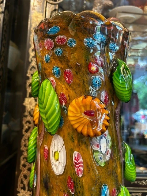 Antique Large Murano Millefiori Candy Vase - image 4 of 4