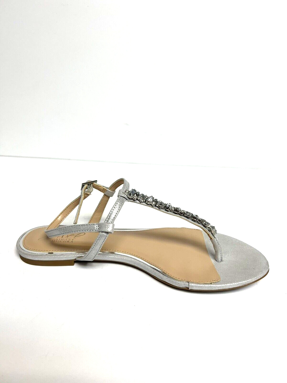 Badgley Mischka Womens Dafina Sandal Silver Size 8.5 M