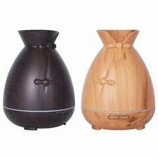Essential Oil Diffuser 550ml 12 Hours Wood Grain Aroma Diffuser Timer Cool Mist
