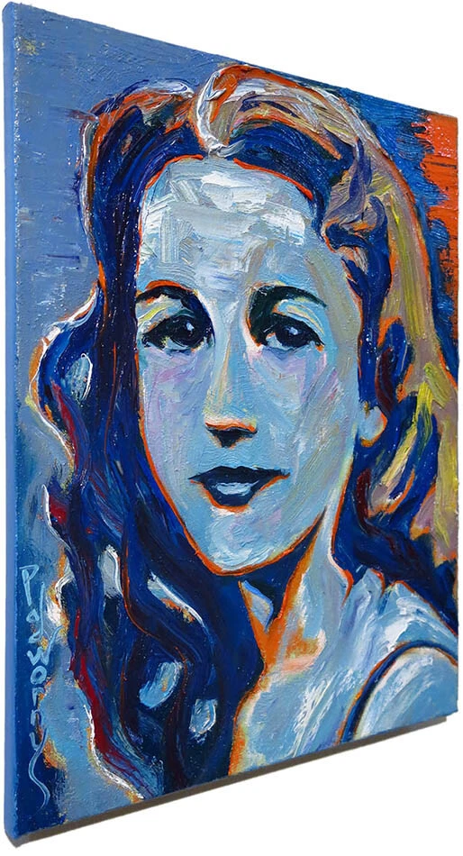 RETRATO MUJER ÓLEO█PINTURA NIÑA█ARTE REALISTA█FIRMADO VINTAGE ORIGINAL REALISTA█POP Foto 4 de 4