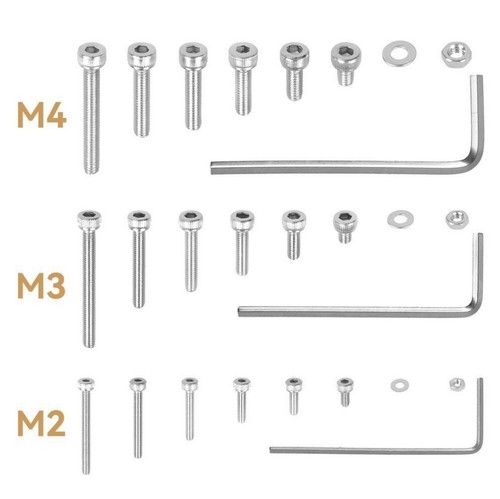 1080tlg M2 M3 M4 Edelstahl Sechskantschrauben Schrauben Muttern Sortiment Set - Bild 10 von 12