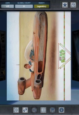 Star Wars Card Trader W1 Stellar Sig Legendary Orange Refractor Landspeeder 31cc