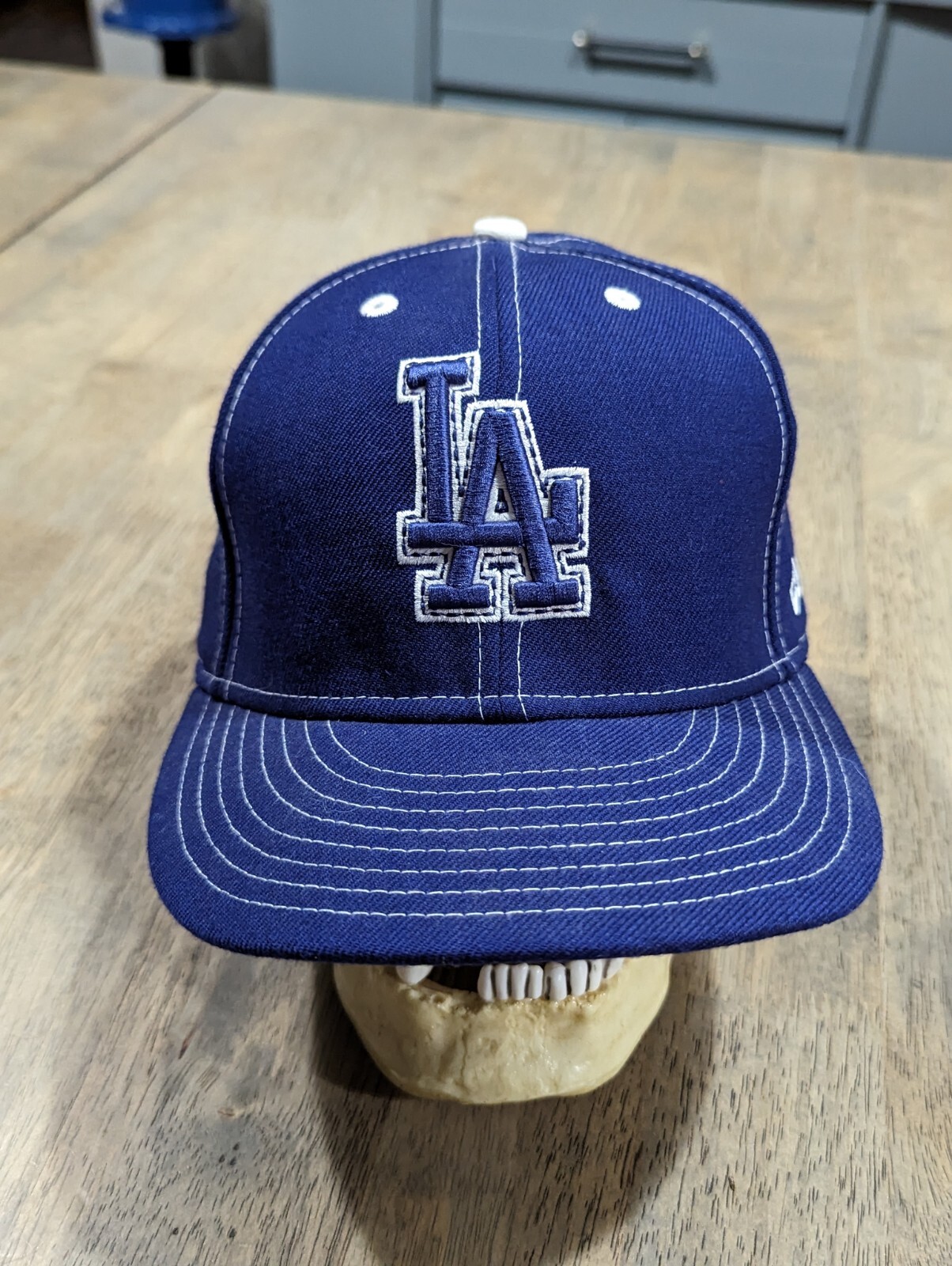 LA DODGERS 7 1 2 FITTED CAP 59FIFTY Blue White Hat Gem la-dodgers-7-1-2-fitted-cap-59fifty-blue-white-hat-gem