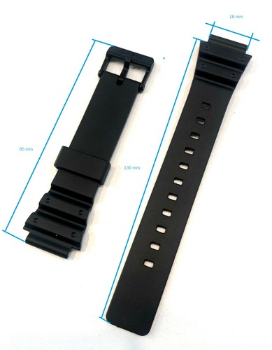 cinturino per orologio Casio originale 18mm silicone gomma nero ricambio  MRW-200 | eBay