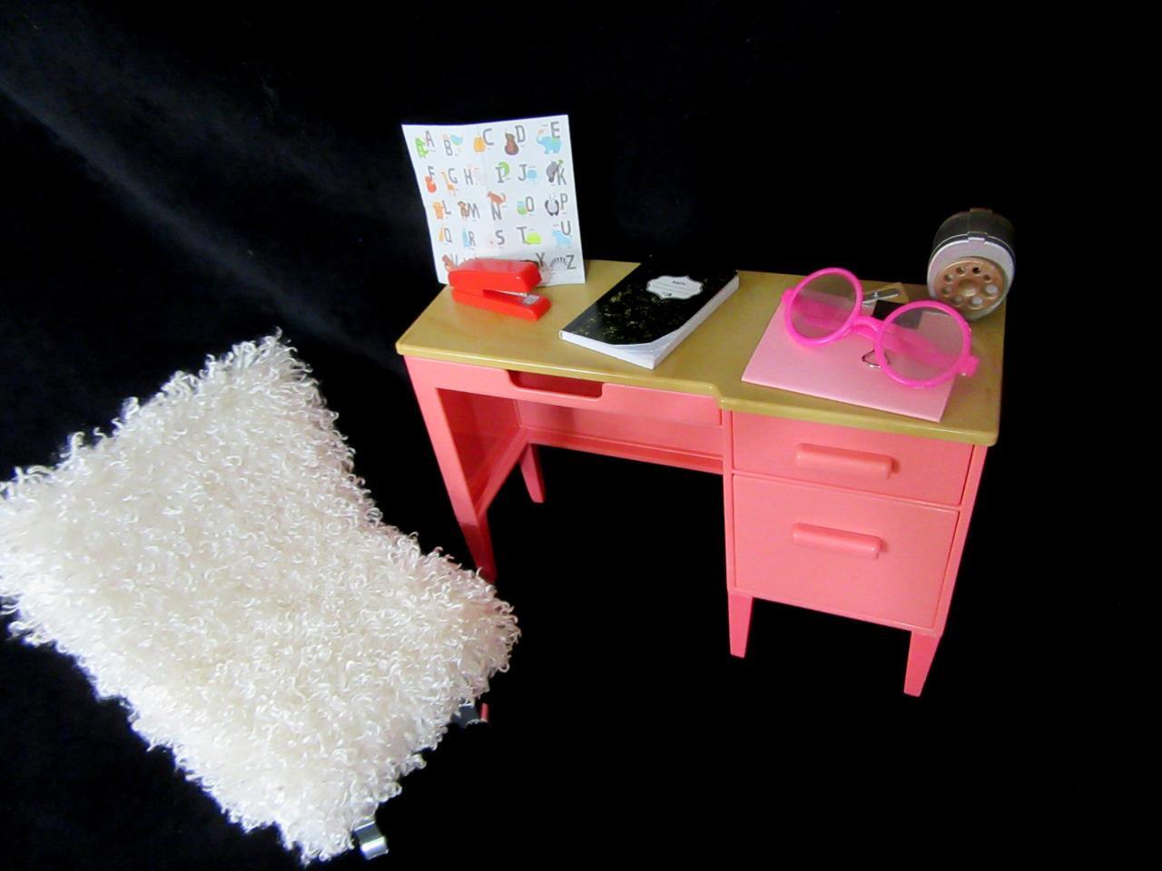 Our Generation School Teacher Desk & Fuzzy Chair for 18" OG American