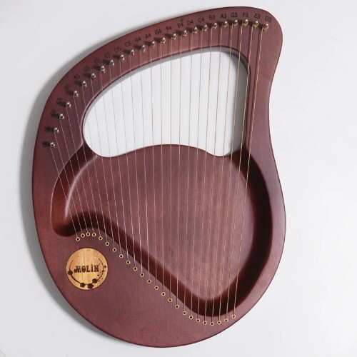 24 Strings Lyre Piano Lyre Harp Wooden Mahogany 21 Strings Harp Musical Beginner - Picture 8 of 19