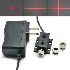 Dot Line Cross 650nm 5mW Focusable Red Laser Diode Module + Adapter + Heatsink