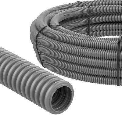 5-50m Wellrohr Ø 14 außen 18 Kabel Schutz Marderschutz M18 PP ungeschlitzt grau