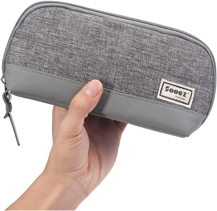 Sooez Wide-Opening Pencil Pen Case, Lightweight & Spacious Pencil Bag Pouch Box