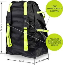 V VOLKGO Durable Car Seat Travel Bag - Ideal Gate Check Bag for Air Travel  Sav