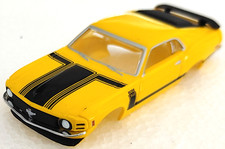 70 Ford Mustang BOSS 302 Yellow JL TJet Slot Car BODY for AURORA autoworld DASH
