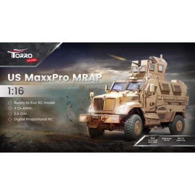 WSN US MaxxPro MRAP ラジコン 1/16スケール 1:16 Torro U.S MAXX PRO MRAP RC Truck 2.4GHz 2WD Lights & Sound | eBay