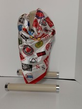 Vintage Railroad Train Logo Multicolor Square Scarf 100 Rayon Collectable 28"