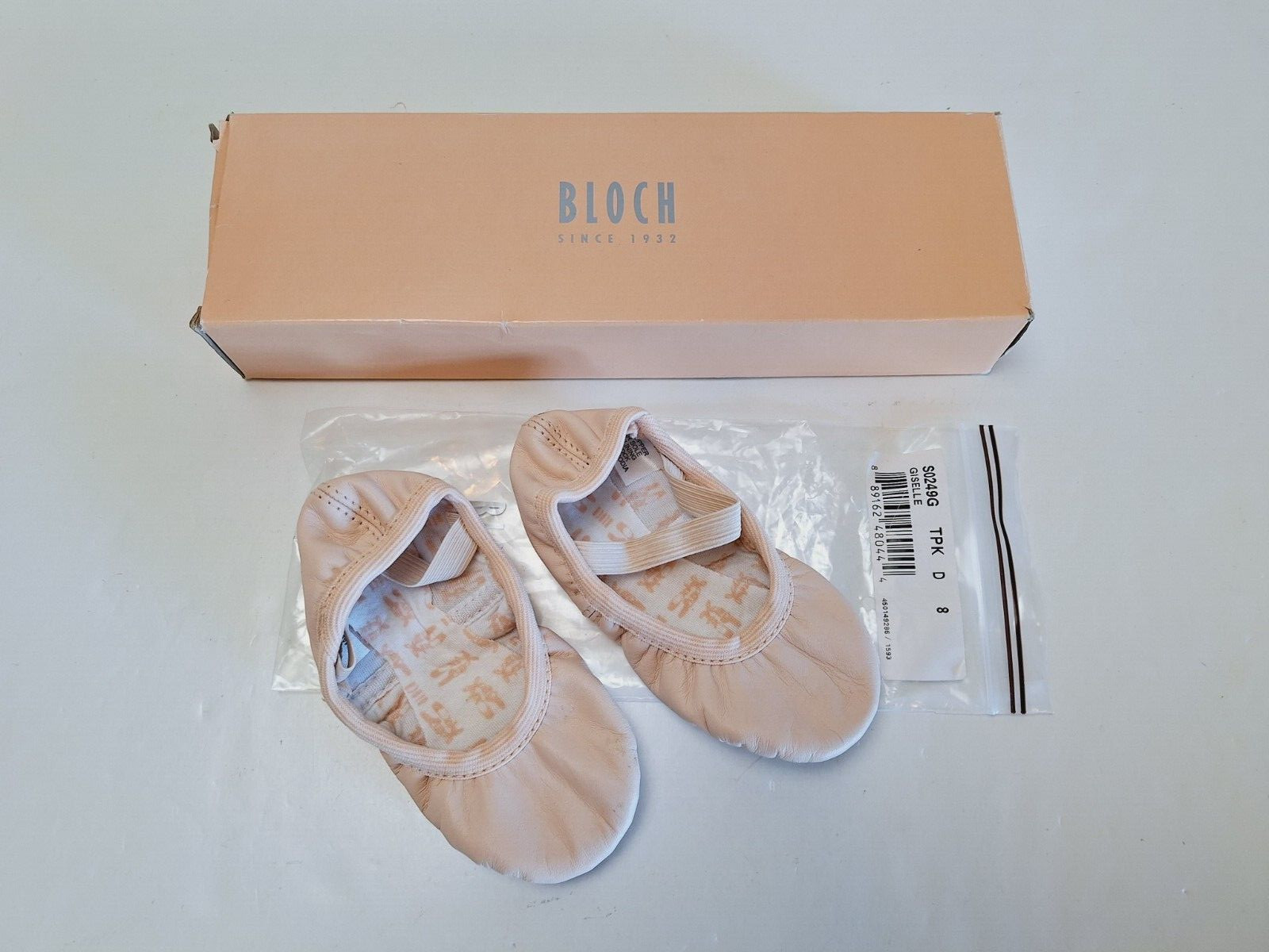 Zapatos de Ballet Bloch 8 D Rosa Giselle S0249G Niña NUEVA LIQUIDACIÓN VENTA