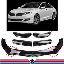 Front Bumper Lip Spoiler Splitter Diffuser Body Kit Black For Lincoln MKZ
