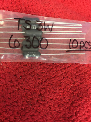 TS 3W TEPRO 1% RESISTORS 6300 OHM 3 WATT 10 PCS NOS