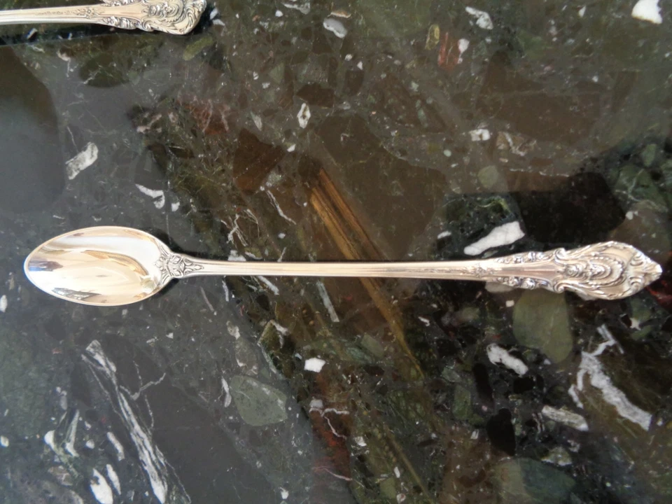 JUEGO DE 6 CUCHARAS DE TÉ HELADO VINTAGE WALLACE SIR CHRISTOPHER PLATA ESTERLINA CUBIERTOS Foto 4 de 4