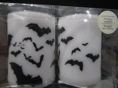 2 Pottery Barn Kids Halloween Flameless Candles Bats New Ebay