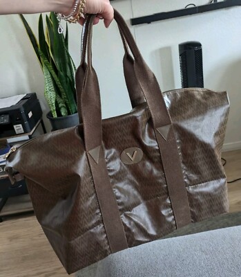 Vintage MARIO VALENTINO SOFT PVC MONOGRAM FOLDABLE OVERNIGHT