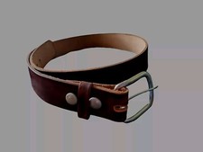 Sz 46 Br Leather Belt New VTG Every Day Worker Biker Trucker Casual Dress