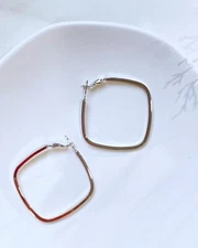 Metal Rhombus Earrings