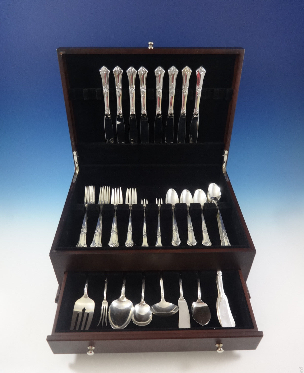 Stately by State House Sterling Silver Flatware Set For 8 Service