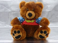 Toy Factory Justice League Shirt Brown Teddy Bear Plush Stuffed Animal 10" 2020