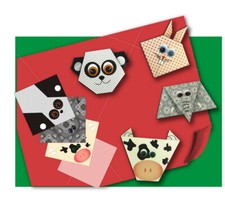 4 Sets Origami Folding Paper DIY Instructional Animal Craft Paper 4 Patterns