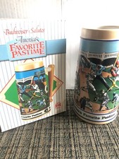 Budweiser Sports Stein 1990 Favorite Pastime Limited Edition With Box