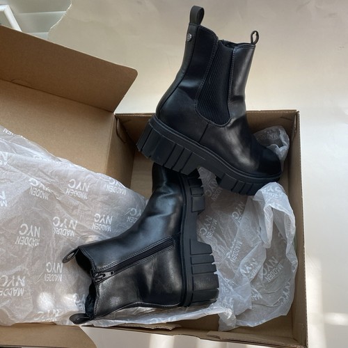 MADDEN NYC - Chunky Lug Chelsea - Women’s Boots - Black - Size 6 - Picture 3 of 8