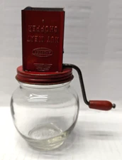 Vintage ANDROCK NUT MEAT CHOPPER Hazel Atlas Red